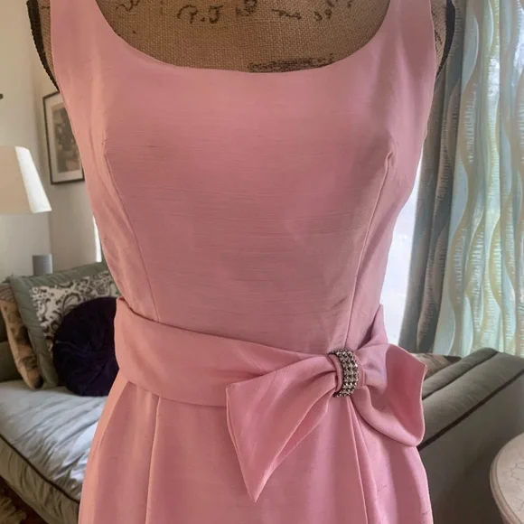 Vintage 60’s Formal Pretty in Pink Cocktail Dress - Picture 6 of 9